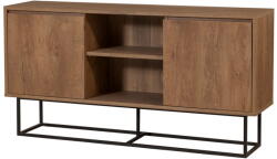 Kalune Design Natúr színű alacsony komód diófa dekorral 140x72 cm Rodez - Kalune Design