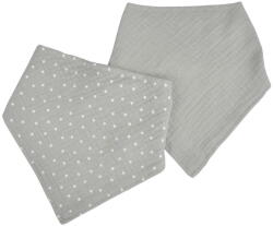 Bébé Douceur Szürke muszlin nyálfogó készlet 2 db-os - Bébé Douceur