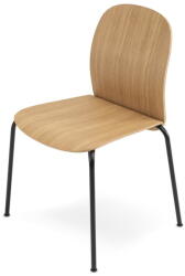 GAZZDA Natúr színű rakásolható étkezőszék szett 2 db-os tölgyfa dekorral Book - Gazzda