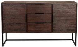 White Label Living Barna teakfa alacsony komód 135x82 cm Webster - White Label