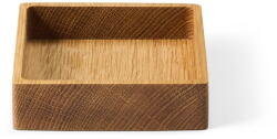 LIND DNA Natúr színű dekoratív fa tárolódoboz 11x11x3 cm Square S - LIND DNA