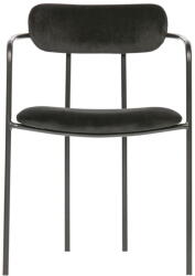 WOOOD Fekete bársony étkezőszék Ivy - WOOOD