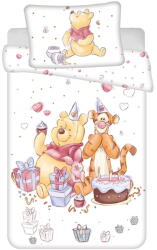 Jerry Fabrics Fehér pamut gyerek ágyneműhuzat babaágyhoz 100x135 cm WTP "Birthday party" - Jerry Fabrics