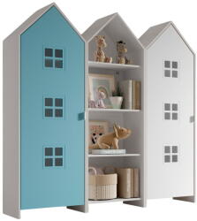 Vipack Fehér-világoskék nyitott gyerek ruhásszekrény 173x171, 5 cm CASAMI BRUGES - Vipack