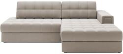 Eltap Bézs bársony kinyitható sarokkanapé (jobb oldali-heverő résszel) Blezalt - ELTAP