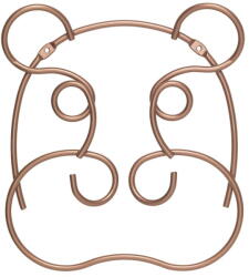 Metaltex Rézszínű acél fali akasztó Hippo - Metaltex