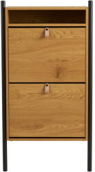 House Nordic Natúr színű billenő ajtós cipőtartó tölgyfa dekorral 62x118x26 cm Barco - House Nordic