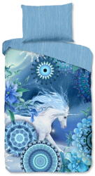 HIP Kék egyszemélyes flanel ágyneműhuzat 140x200 cm Lumi - HIP