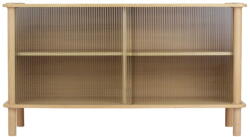 UMAGE Natúr színű tölgyfa tálalószekrény tolóajtóval 135x73, 5x48 cm Italic - UMAGE