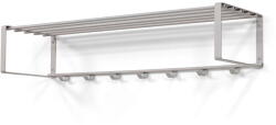 Spinder Design Szürkésbarna fém fali fogas polccal 100 cm Rex - Spinder Design