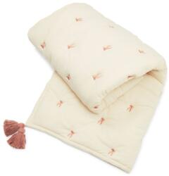 Cam Cam Copenhagen Világossárga-rózsaszín bio pamut steppelt gyerek takaró 90x120 cm Bows - Cam Cam Copenhagen