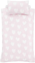 Catherine Lansfield Rózsaszín kétszemélyes flanel gyerek ágyneműhuzat 200x200 cm Hearts - Catherine Lansfield