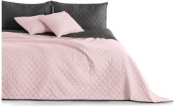 Restilo Axel rózsaszín-fekete kétoldalas mikroszálas ágytakaró, 200 x 220 cm - DecoKing