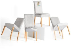 Restilo Világosszürke gumis szék huzat szett 4 db-os 48 cm Sento - Restilo