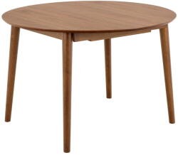 Actona Kerek bővíthető étkezőasztal hosszabbító asztallappal, diófa dekorral ø 115 cm Montreux - Actona