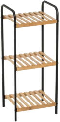 Casa Selección Fekete-natúr színű bambusz polcos állvány 30x75 cm - Casa Selección