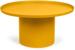Kave Home Mustársárga fém kerek dohányzóasztal ø 72 cm Fleksa - Kave Home