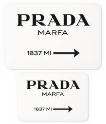 Mila Home Fehér bársony fürdőszobai kilépő szett 2 db-os 60x100 cm Prada - Mila Home