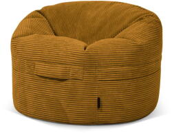 SLOWDOWN Mustársárga kordbársony gyerek babzsákfotel Roll 80 - SLOWDOWN