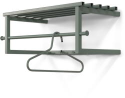 Spinder Design Szürkészöld fém fali fogas polccal 76 cm Marco - Spinder Design