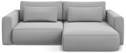 Makamii Világosszürke bársony kinyitható-tárolóhelyes sarokkanapé (jobb oldali-heverő résszel) Kapua - Makamii - bonami - 518 490 Ft