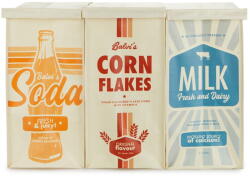 Balvi Műanyag szelektív szemetes készlet 3 db-os 28 l Retro - Balvi