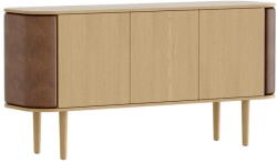 UMAGE Natúr színű-világosbarna alacsony komód tölgyfa dekorral 150x75 cm Treasures - UMAGE