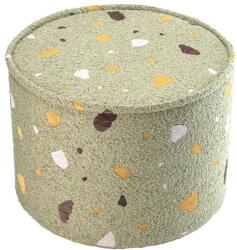 Wigiwama Zöld buklé-zsenília gyerek puff Terrazzo - Wigiwama