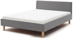 meise.möbel Világosszürke kárpitozott franciaágy ágyrács nélkül 140x200 cm Lena - Meise Möbel