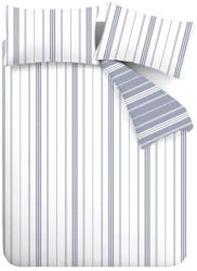 Catherine Lansfield Fehér-kék egyszemélyes ágyneműhuzat 135x200 cm Harbour Stripe - Catherine Lansfield