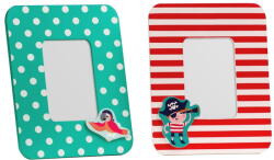 Premier Housewares Piros-türkiz fa képkeret szett 2 db-os 18x23 cm Pirate - Premier Housewares