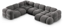 Cosmopolitan Design Szürke bársony sarokkanapé (bal oldali-U alakú) Loretto - Cosmopolitan Design