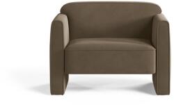Micadoni Szürkésbarna bársony fotel Abby - Micadoni