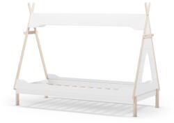 Marckeric Fehér házikó alakú borovi fenyő gyerekágy 90x190 cm Nora - Marckeric