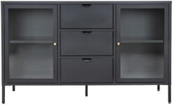 House Nordic Fekete fém komód 140x85 cm Dalby - House Nordic