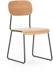 Marckeric Natúr színű étkezőszék szett kőrisfa dekorral, 2 db-os Aira - Marckeric