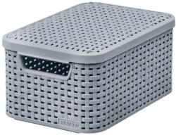 Keter Szürke fedeles műanyag tárolódoboz 20x29x14 cm Style - Curver