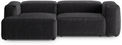 Cosmopolitan Design Sötétszürke kordbársony sarokkanapé (bal oldali-heverő résszel) Bergamo - Cosmopolitan Design - bonami - 679 992 Ft