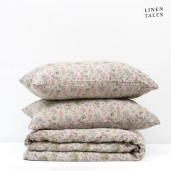 Linen Tales Natúr színű egyszemélyes len ágyneműhuzat 140x200 cm Botany 2 - Linen Tales