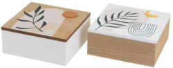 Casa Selección Fedeles dekoratív tárolódoboz szett 2 db-os ø 20x8, 5 cm - Casa Selección