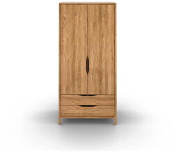 The Beds Natúr színű tölgyfa ruhásszekrény 96x188 cm Twig - The Beds