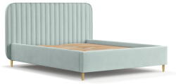 Maison de Reve Mentazöld kárpitozott ágyneműtartós franciaágy ágyráccsal 160x200 cm Noto - Maison de Rêve