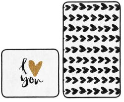 Mila Home Fehér-fekete fürdőszobai kilépő szett 2 db-os 60x100 cm - Mila Home - bonami - 13 690 Ft