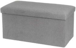 Casa Selección Szürke buklé puff Folding - Casa Selección - bonami - 25 482 Ft