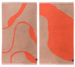 Mette Ditmer Narancssárga-világosbarna bio pamut törölköző szett 2 db-os 50x90 cm Nova Arte - Mette Ditmer Denmark