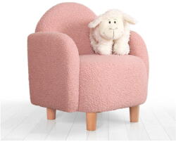 Hanah Home Rózsaszín buklé gyerek fotel Moylo - Artie