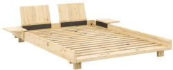 Karup Natúr színű borovi fenyő franciaágy ágyráccsal 180x200 cm Social Bed - Karup Design - bonami - 317 042 Ft