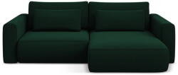 Makamii Zöld bársony kinyitható-tárolóhelyes sarokkanapé (jobb oldali-heverő résszel) Kapua - Makamii - bonami - 518 480 Ft