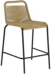 Kave Home Glenville bézs acélszerkezetű bárszék, magasság 62 cm - Kave Home
