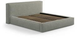 Micadoni Zöld kárpitozott ágyneműtartós franciaágy ágyráccsal 160x200 cm Simon Olivia - Micadoni